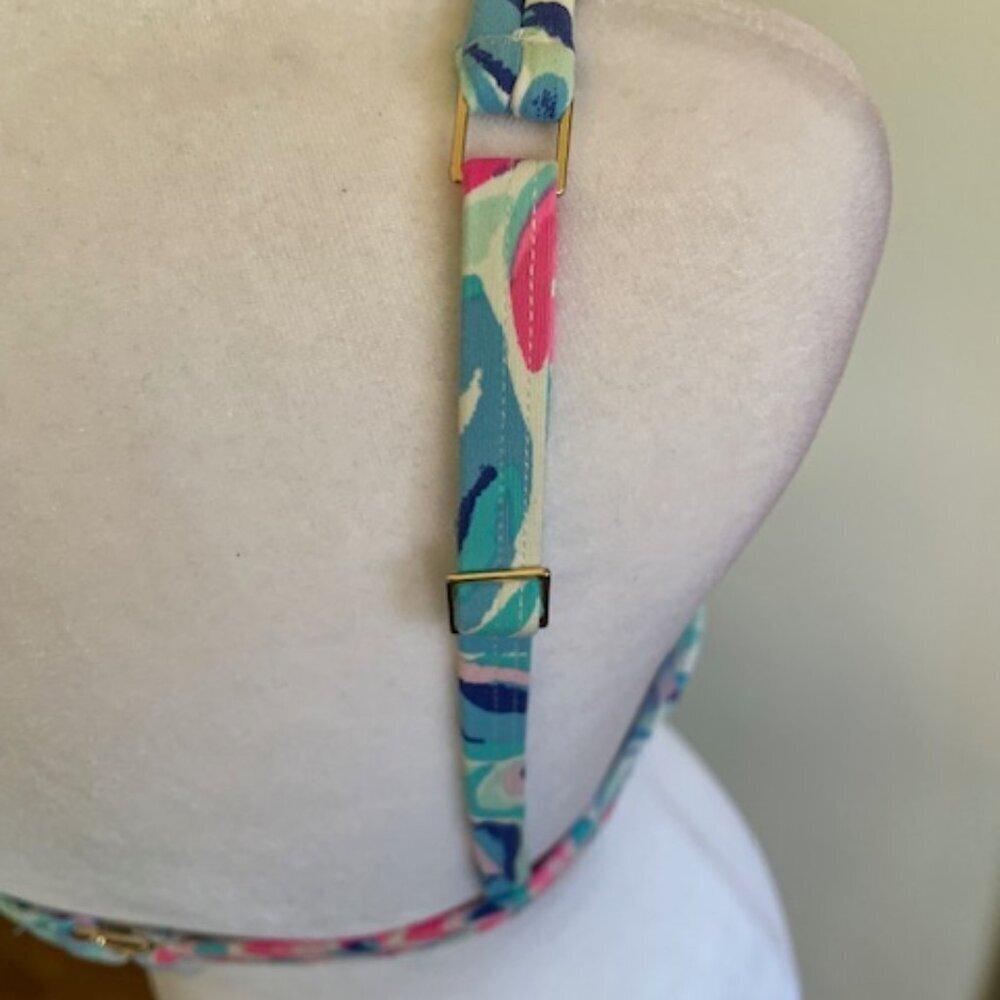 LILLY PULITZER Blossom Bikini Bra Underwear Top RN 15101 Turquoise Pink - Picture 8 of 13
